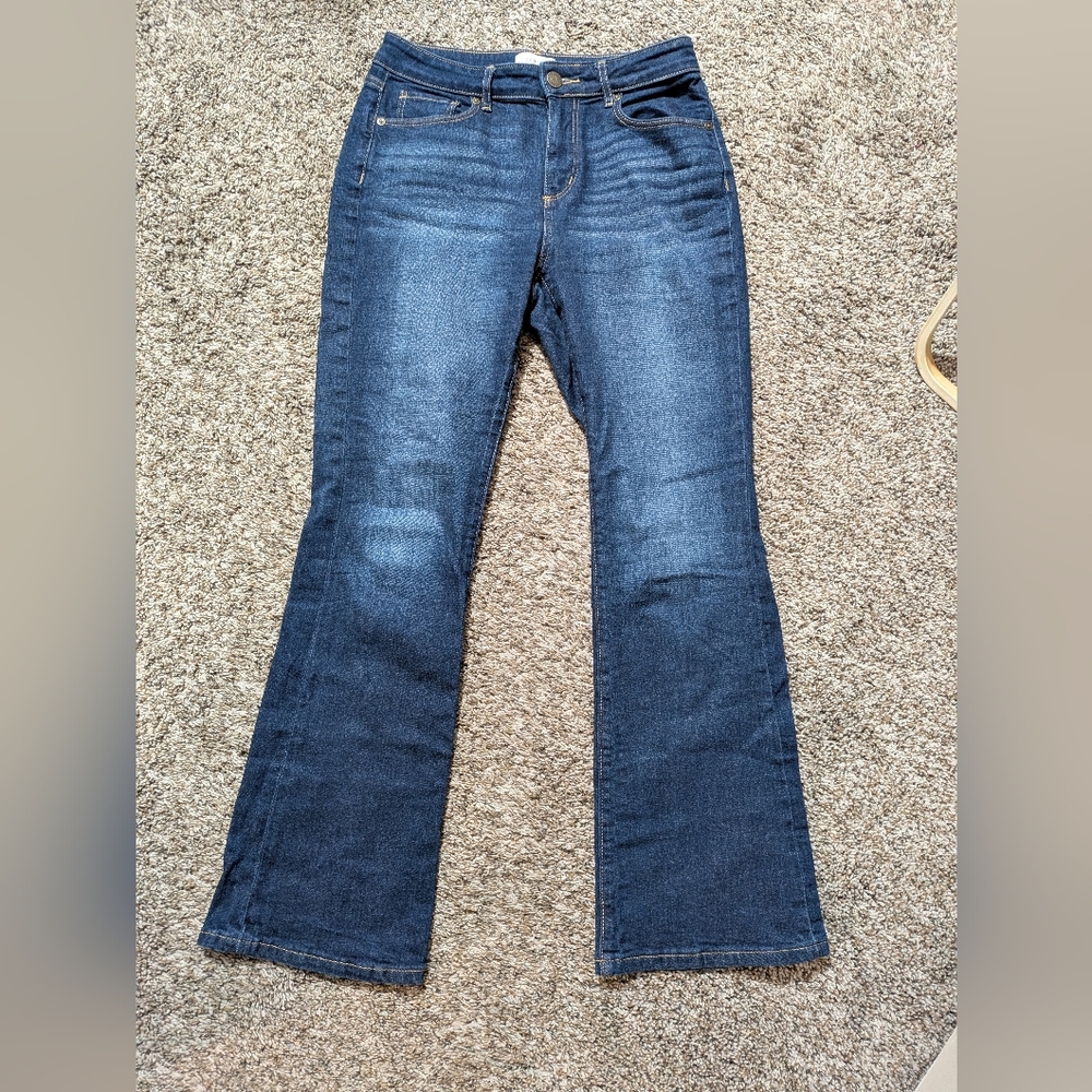 LOFT Dark Blue Curvy Boot cut Jeans